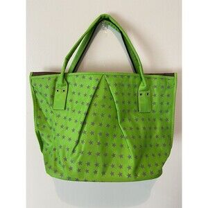 New, Esbag Collection Vinyl Lime Green With Grey Stars. 17’’w - 11’’ Long